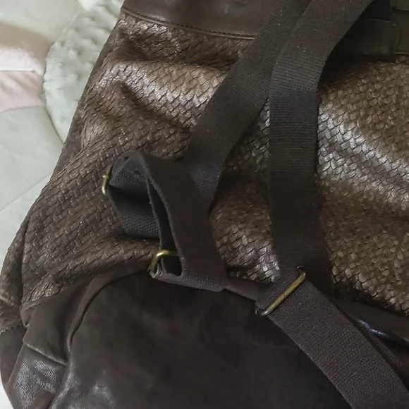 Dark Brown Woven Tote Bag - Picture 5 of 8